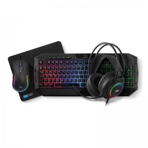 Teclado + Rato + Headset + Tapete 1Life All 4 One Gaming